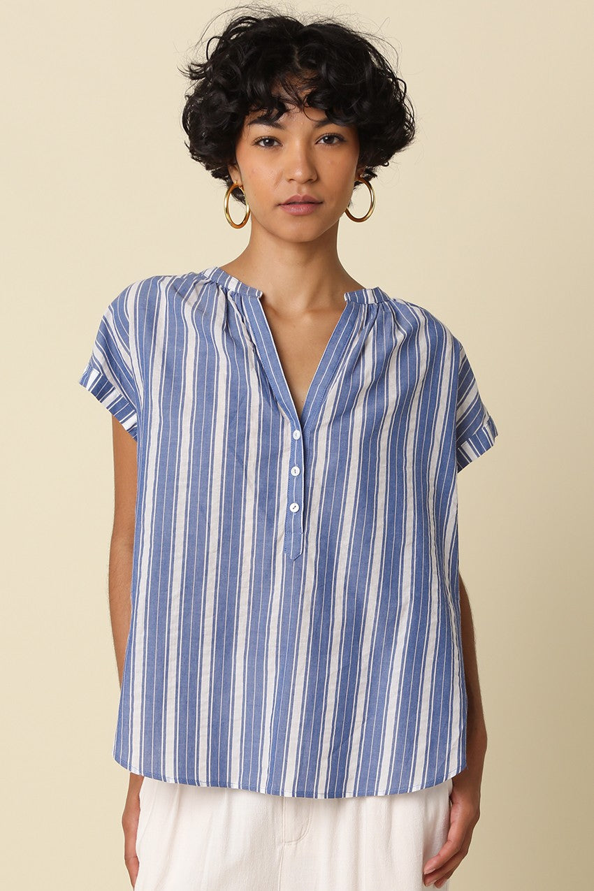 Gail Stripe Short Sleeve Shirt