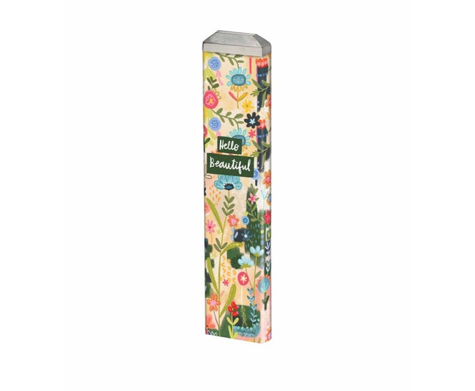 Mini art pole measuring 13 inches with a rectangular cross-section.
