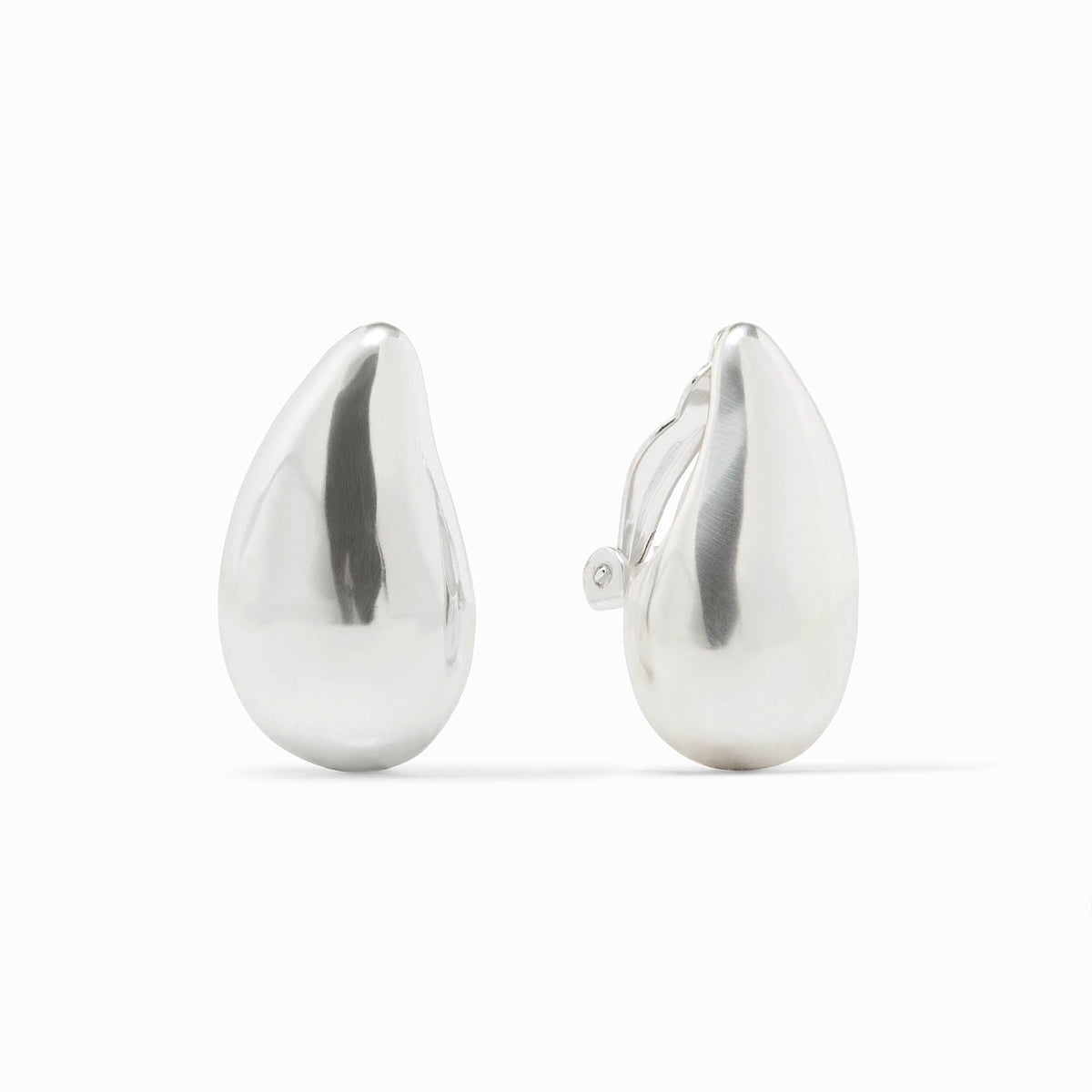 Silver wave-shaped clip-on hair accessory with a medium-length curved silhouette.