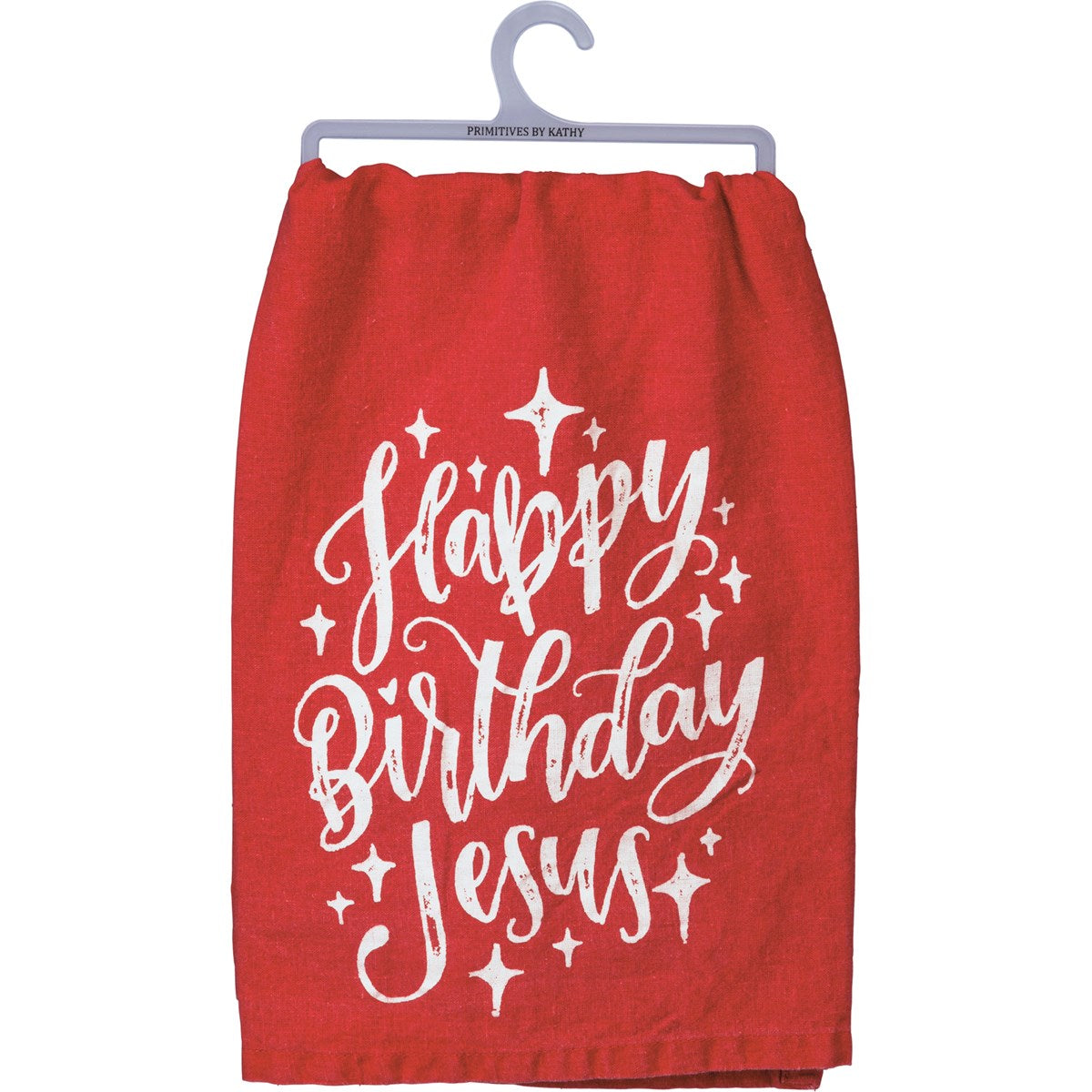 Black cotton kitchen towel with white text reading 'Remember As Far As Anyone Knows We Are A Nice & Normal Family'