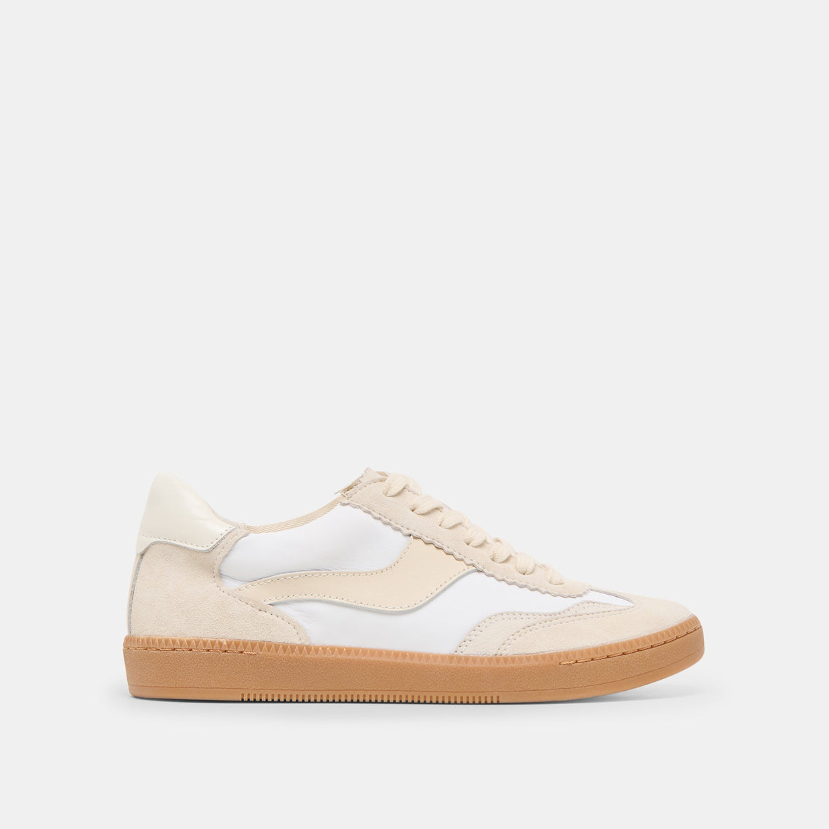 Notice sneaker in genuine suede with textile lining featuring a durable recycled synthetic outsole and removable arch support.