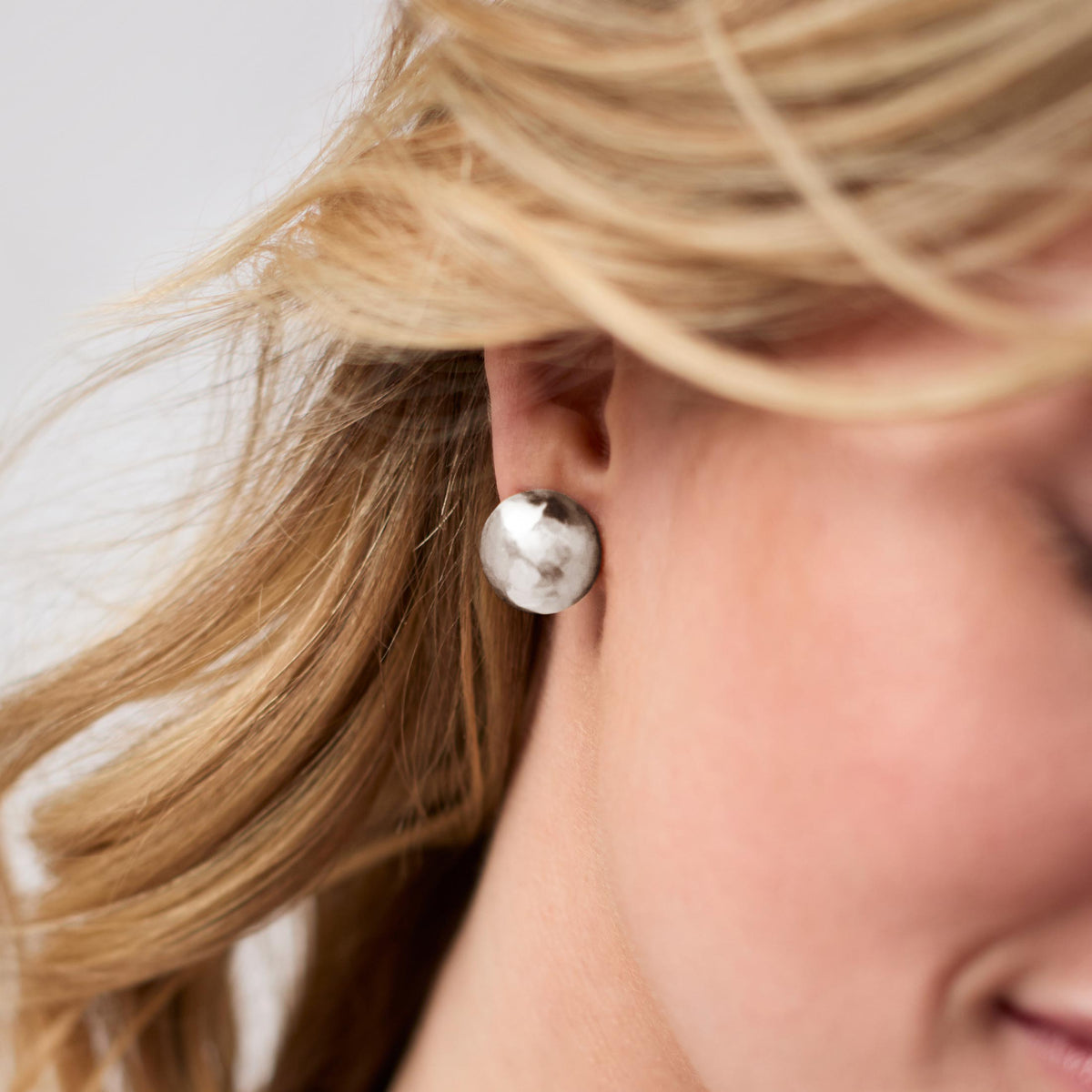 Solara Stud Silver: pure silver plated stud earring with a small post.